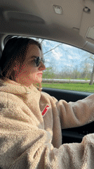 Social media posts shared from cars, #Hugs message