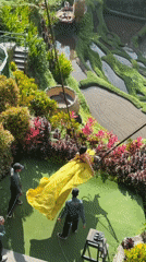 Tourist Documents Rice Terrace Swing Experience in Bali