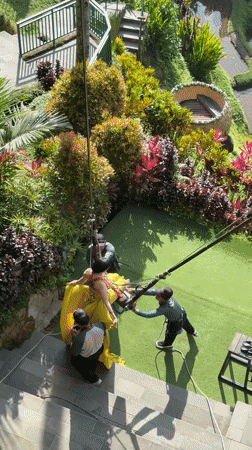 Tourist Documents Rice Terrace Swing Experience in Bali