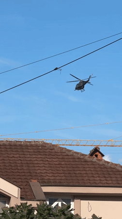 Black helicopter spotted flying over Podgorica, Montenegro