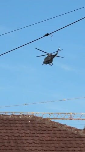 Black helicopter spotted flying over Podgorica, Montenegro