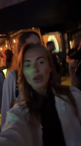 Young women document nightlife activities in Krasnoyarsk venues