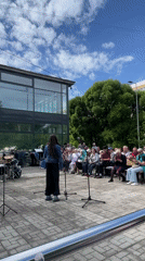 Outdoor band plays a sunny afternoon set in Saint Petersburg