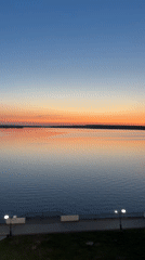 Dusk views captured at Votkinsk reservoir showing tranquil waterfront scene