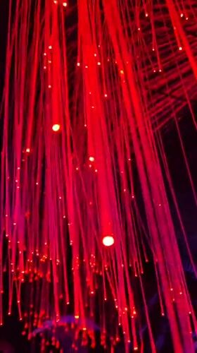 Coffee and glowing installations at a Gwangmyeong cafe morning
