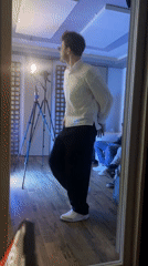 Man films dance video with professional setup in Moscow