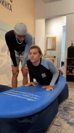 Surfers gather indoors in Kuta during late night session