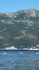 Peaceful afternoon scenes captured along Budva's Adriatic coastline