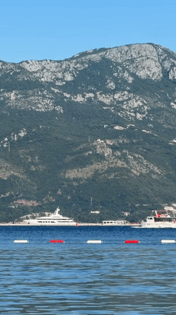 Peaceful afternoon scenes captured along Budva's Adriatic coastline