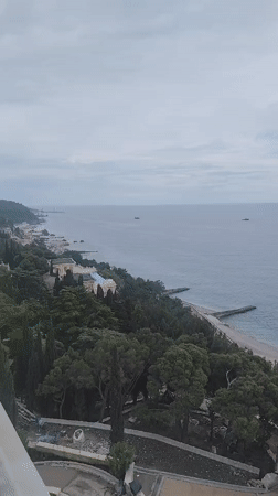 Coastal development documented in Simeiz, Ukraine seaside settlement