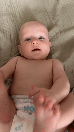 Early morning baby time in Moscow home