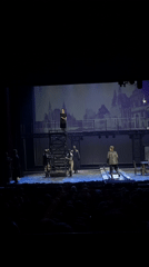 Theater performance staged in Шебунино with Soviet-era costumes