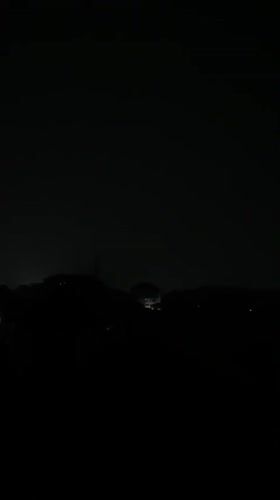 Lightning illuminates stormy night in Nkpor, Nigeria