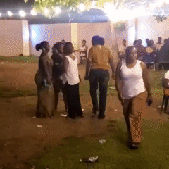 Evening outdoor party with dancing in Akwanga, Nigeria
