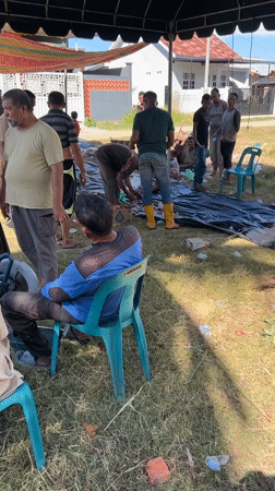 Community meat processing gathering observed in Lhokseumawe, Indonesia