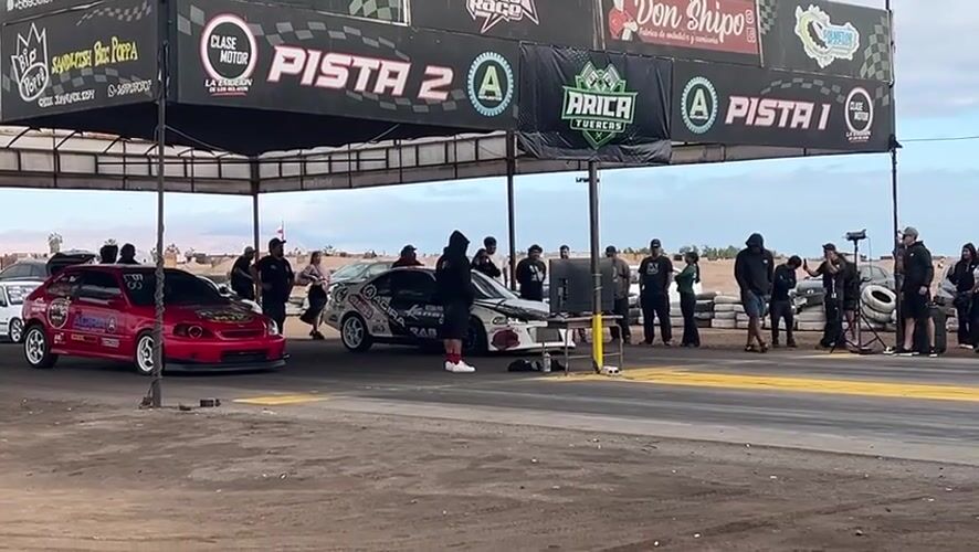 Drag racing at Pista 1, Arica, Chile