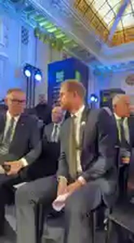 Prince Harry attends formal event in Kyiv, Ukraine