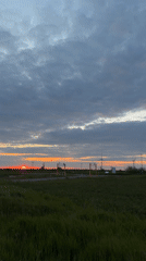 Wind turbines captured at sunset in rural Russia