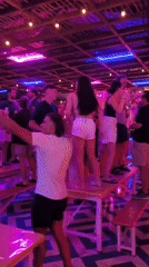 Vibrant nightclub scene captured in North Kuta Indonesia