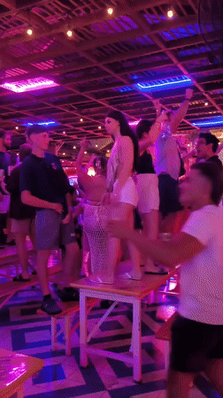 Vibrant nightclub scene captured in North Kuta Indonesia