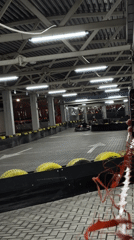 Indoor go-kart facility documented in Minsk, Belarus