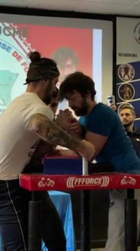 Arm wrestling competition held in Woippy, France