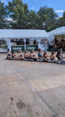 Youth dance groups perform outdoors at Rastenberg festival