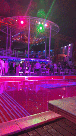 Summer nightlife along the Odesa waterfront