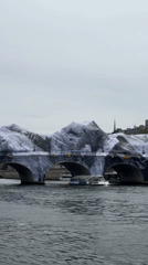 Mountain murals transform historic Pont Neuf bridge in Paris
