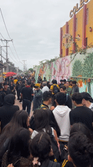 Students gather outside school in Arica, Chile