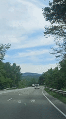 Morning highway drive recorded near Dzhubga, Russia