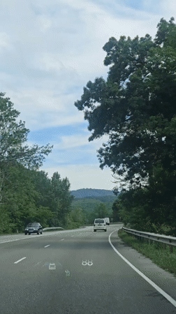 Morning highway drive recorded near Dzhubga, Russia