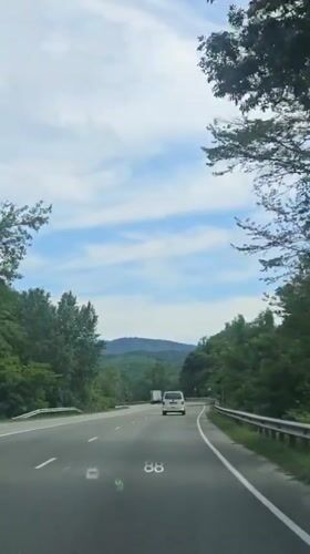 Morning highway drive recorded near Dzhubga, Russia