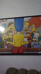 Marge Simpson parody artwork spotted on residential wall