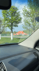 Circus tent and red star observed in Cheboksary streets