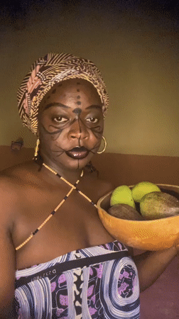 Traditional West African attire observed in Maigizo, Nigeria