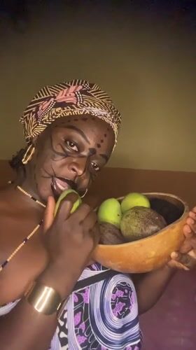 Traditional West African attire observed in Maigizo, Nigeria