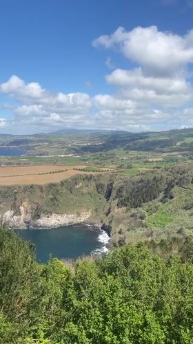 Coastal panorama captured in Ribeira Grande, Portugal