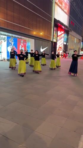 Women perform synchronized dance routine on Beijing plaza