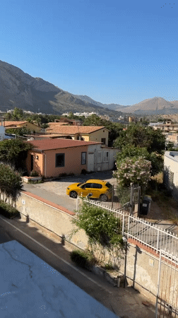 Morning life unfolds in two Italian coastal towns