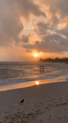 Sunset over Kabalana Beach, Sri Lanka