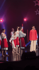 Ukrainian folk dancers perform traditional choreography in Nizhny Novgorod