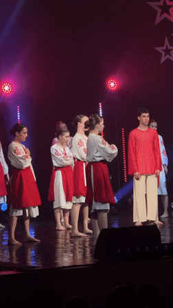 Ukrainian folk dancers perform traditional choreography in Nizhny Novgorod