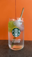Indoor scenes: Starbucks drink preparation and resting cat documented