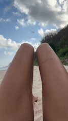 Lazy beach afternoon in Kuta Selatan, sky and skin.
