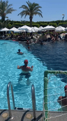 Resort pool day in full swing — Aksu, Turkey