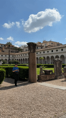 Historical garden scene documented in Rome