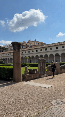 Historical garden scene documented in Rome