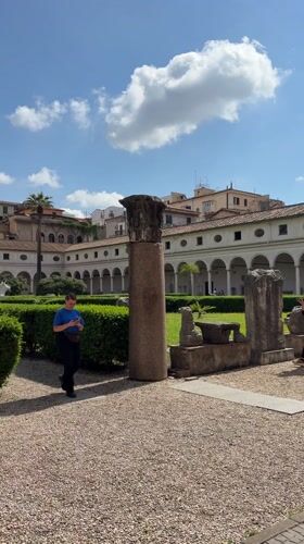 Historical garden scene documented in Rome