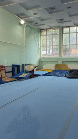 Evening gymnastics training and city life documented in Blagoevgrad
